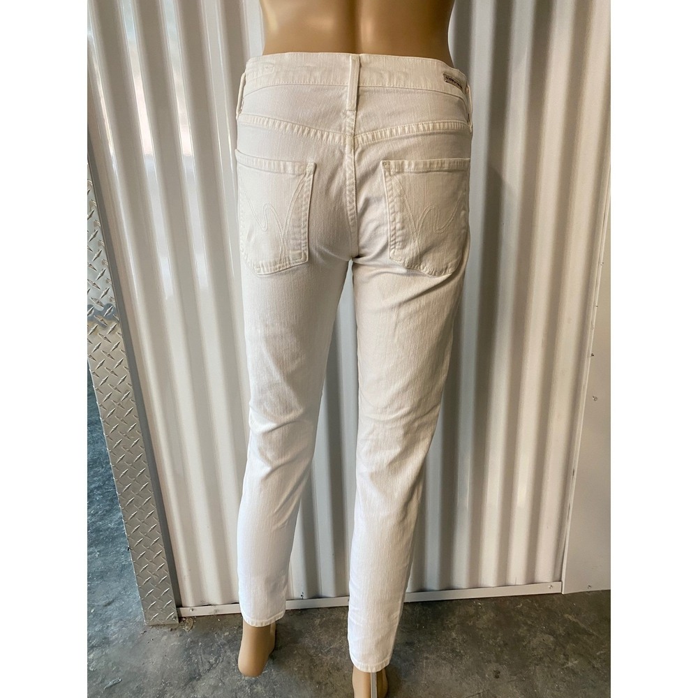 Citizens of Humanity Thompson White Skinny Jeans Womens 27 Mid Rise Stretch - Picture 5 of 10